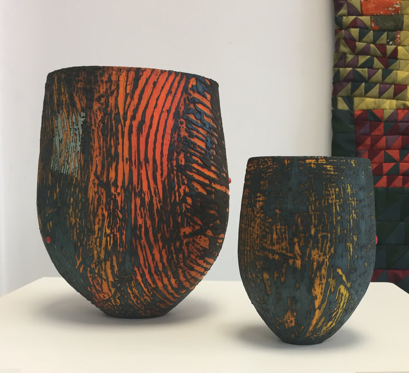 Pottery vessels by Lesley McInally 